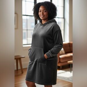 Softies by Paddi Murphy Gray Plush Night Gown Pajama Small